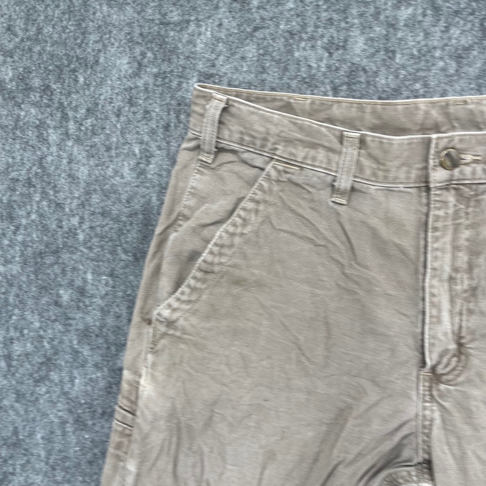 Carhartt Pants Mens 33x30 Canvas Work Pants Straight Leg Distressed Carpenter - Picture 10 of 16